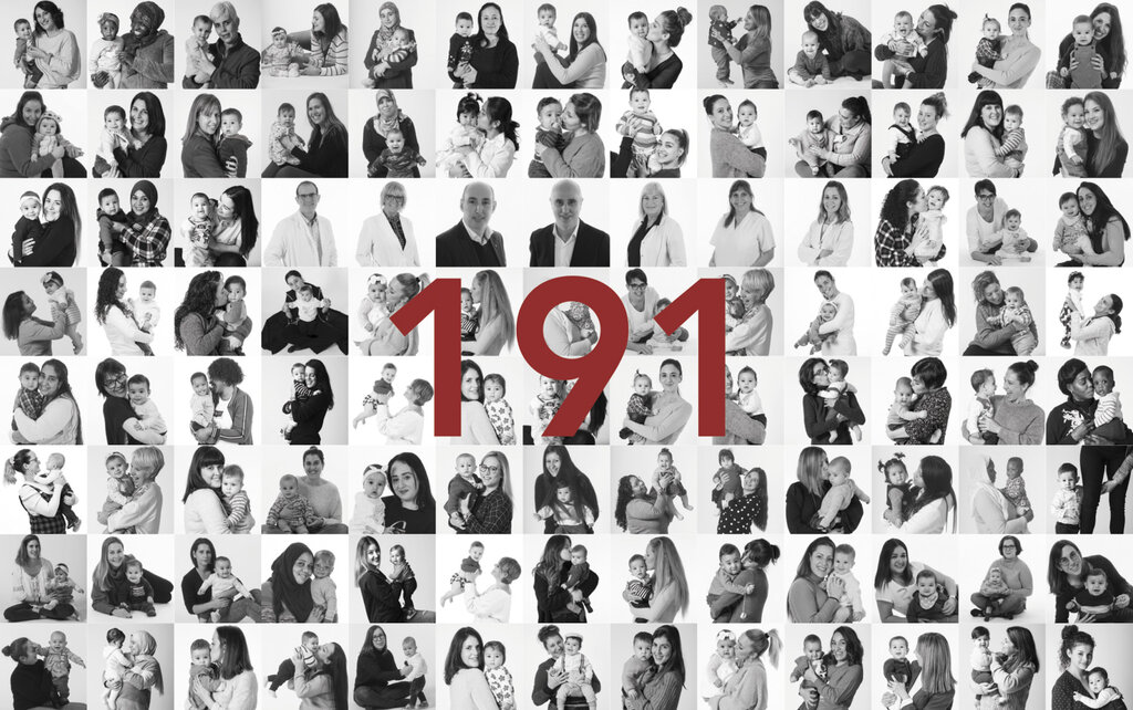 mural 191 nadons de la Mútua per xarxes